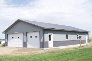 2-car-garage-in-inman-kansas - Kansas Outdoor Structures